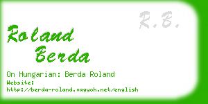 roland berda business card